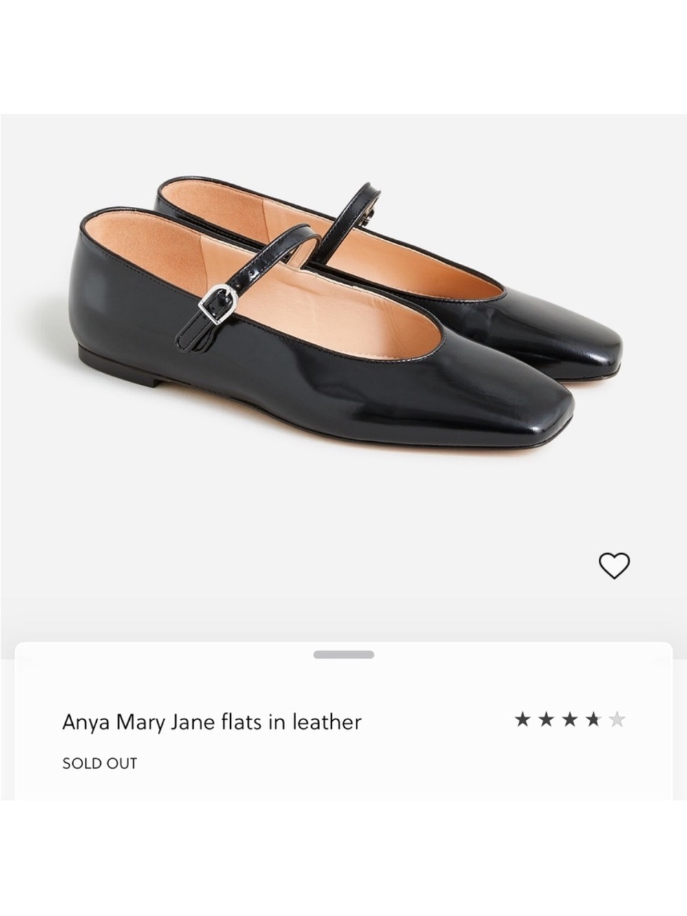 J. Crew Black Patent Anya Mary Jane Flats - Picture 1 of 6